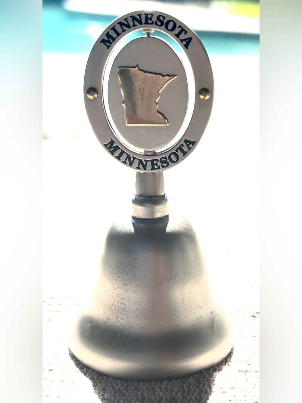 Minnesota Flip Design silver tone Miniature Bell - great gift idea or keepsake!